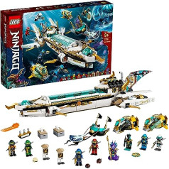 LEGO 71756 Ninjago Hydro Bounty, rotaļu zemūdene zēniem un meitenēm no 9 gadu vecuma, komplekts ar 10 nindzju mini figūriņām, bērniem.