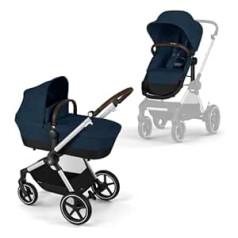 CYBEX Gold EOS Lux 2-in-1 Pushchair Travel System from Birth to 22 kg (approx. 4 Years), Ocean Blue