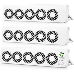 ecoCalm Radiator Fan 2.0 with 15 Improved Fans, Intelligent Radiator Amplifier Increase Heating Efficiency and Save Energy (Trio Set)