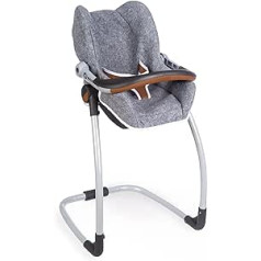 Smoby - Maxi-Cosi 3-in-1 Doll High Chair - for Dolls up to 42 cm, Seat Shell, High Chair, Car Seat & Swing Seat, Doll Accessories for Children from 3 Years, Grey