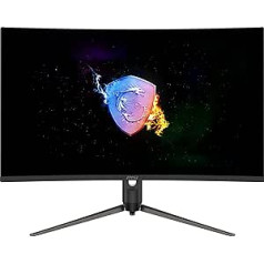 MSI Optix AG321CQR - 31,5 collu WQHD izliekts spēļu monitors - 1500R, 2560 x 1440 VA panelis, 165 Hz / 1ms, FreeSync Premium, HDR, Mystic Light, regulējams statīvs/VESA - displeja ports 1.2 un HDMI 2.0.