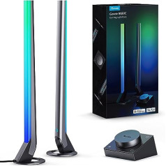 Govee RGBIC Smart Gaming gaismas josla personālajam datoram ar rotācijas vadību, 42,4 cm LED televizora gaismas joslas sinhronizācija ar mūziku un 60+ sižeta režīmi dekorēšanai, savietojams ar Alexa un Google palīgu, lietotņu vadība, izmanto