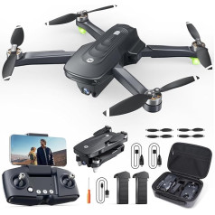 Holy Stone HS175D salokāms GPS drons ar 4K kameru FHD RC kvadrokopteris ar 46 minūšu ilgu lidojuma laiku, Follow-Me, bezsuku motors, Tap Fly, Intereses Point Augstums Hold saliekams drons iesācējiem, pieaugušajiem