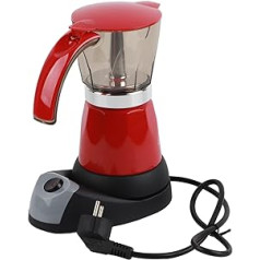 Zerodis 300 ml 480 W elektriskā mokas katla noņemams virtuves espresso kafijas automāts ar elektrisko bāzes staciju (sarkans)