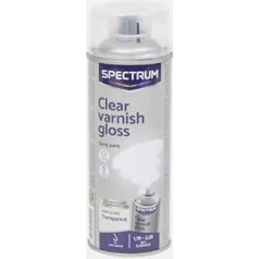 Clear Laka Spray Paint Gloss, Clear Vanish Gloss Transparent Spray, Spectrum 400 ml | Spīdums