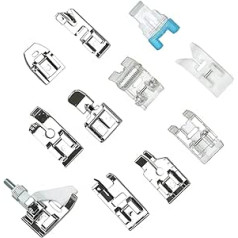 11-Piece Sewing Machine Presser Foot Accessories, Compatible with Brother Janome Singer and a Variety of Sewing Machines, Suitable for Home Use