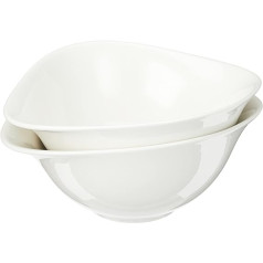 Villeroy & Boch - Vapiano salātu bļodu komplekts, 2 gab., 800 ml, 21 x 17 cm, premium porcelāns, drošs trauku mazgājamajā mašīnā un mikroviļņu krāsnī, balts