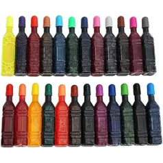 24 Colours Liquid Watercolour Ink Set 8 ml/Bottle for Watercolour Brush Pens Washable Kids Painting Tool Art Supplies (24 Colours)