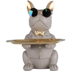 Bulldog Statue, Dog Sculpture Coin Depot, Multifunctional Storage Compartment, Dog Butler Key Jewellery, Sweets, Home Decoration