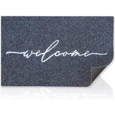 AAZZKANG Large Doormat, 90 x 60 cm, Outdoor Welcome Rug with Durable, Ultra Absorbent Mud Front Door Mat for Entryway, High Traffic Areas