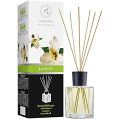 Jasmine Room Fragrance 500 ml - Smaržu vāze - Aroma difuzors - Gaisa atsvaidzinātājs - Dabīgais jasmīna smaržas difuzors - Istabas aromāts - Jasmīna niedru difuzors ar ēterisko jasmīna eļļu - Jasmīna aromāts