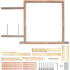Saliekamais rāmis, koka stieņu rāmis elektriskajiem paklāju pistolēm Galda displejs DIY Craft Galda statīvs Statīvs izšūšanas statīvs Šūšanas rīki