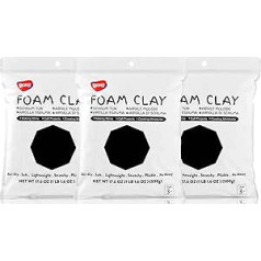 BOHS Black Foam Clay 3 Pack 1.5kg - Squeezable Soft Air Dry for School Projects Cosplay Fake Baking Slime Accessories