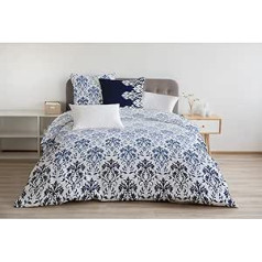 Home Linge Passion 3 Piece Bedding Set 240 x 260 cm 100% Cotton 57 Thread Count Blue/White