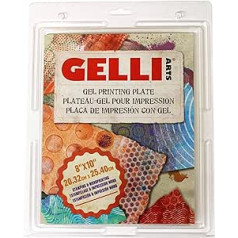Gelli-Kunstplatte 20 cm x 25 cm, Mehrfarbig.
