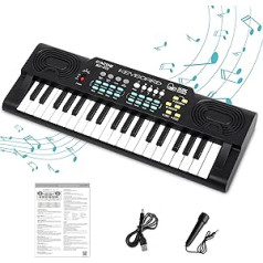 CACOE 37 Keys Digital Piano Keyboard, Digital Music Piano with Microphone for Children Gift, Electronic Piano Toy for Baby Children and Beginners