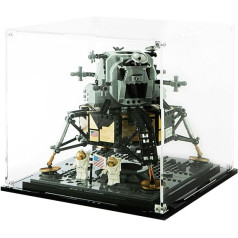 INNERSPACE displeja futrālis Lego 10266 Apollo 11 Lunar Lander modelim. Rīcības figūru veidošana Kolekcionējama figūriņa 24 x 24 x 23 cm Kristāla plexiglass Anti-UV