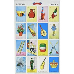 Autentica LOTERIA meksikāņu bingo komplekts 20 planšetdatoriem krāsains un izglītojošs! autors Dons Klements