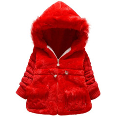 H.eternal (TM ) Children's Baby Girls Winter Jackets Knitted Cardigan Sweater Warm Coat Thick Outwear with Hood Snowsuit for 1-2 Years, 2-3 Years, 3-4 Years, 4-5 Years