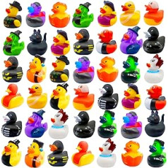 42 Pieces Rubber Ducks for Halloween Baby Shower Bath Toys for Kids Halloween Gifts Gift Exchange (Halloween)