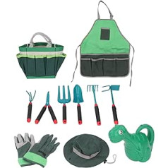 11 Pcs Kids Garden Tools Shovel Apron Gloves Watering Can Kids Outdoor Toy Gift for Boys Girls