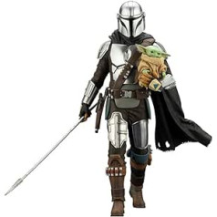 Kotobukiya — Zvaigžņu kari: Mandalorietis — ARTFX+ Mandalorian un Grogu ar Beskar personālu