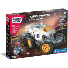 Clementoni 61550 Science & Play NASA Rover Building Set, Scientific Science Kit for Kids 8 Years, STEM Toys, English Version, Multicoloured