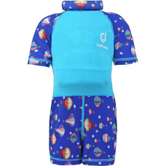 Gogokids Baby Girls Boys Buoy Swimsuit - Toddler Kids Swimwear with Swimming Buoy, One-Piece Buoysuit, Short Sleeve Buoy, Buoyancy Swimwear, UV Protection, 1-7 Years