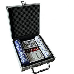 LBLNY Texas Hold pokera žetonu komplekts ar alumīnija korpusu svītrotiem kauliņu žetoniem (100 žetoni) 11,5 g
