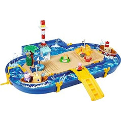 BIG-Waterplay Peppa Pig Holiday Outdoor Water Toy with Large Waterway, BIG Bloxx Building Blocks, Hand Crank & Peppa Pig Figures, for Children from 3 - 7 Years