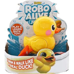 Goliath 32683 Robo Alive Duck, dzīvīgas kustības, peld ūdenī un skrien pa zemi, ūdens atrakcijas bērniem, elektroniska vannas rotaļlieta, no 18 mēn.