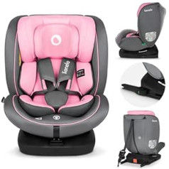 LIONELO Bastiaan i-Size 360 Degree Rotating Car Seat for Kids 0-36kg from 40-150cm Front and Rear Assembly, ISOFIX TopTether Strap, Fully Adjustable Side Protection