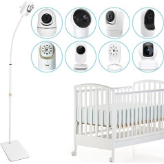 AOZTSUN 67 collu regulējama augstuma regulējama mazuļa monitora grīdas statīvs bērnu monitoram DXR-8 Pro, eufy HelloBaby HB65/HB66/HB248, Anmeate SM935E vai kamerām ar 1/4 collu skrūvējamu stiprinājumu