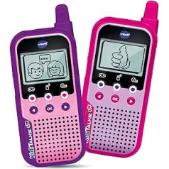 Vtech Kidi Talkie Pink - Walkie Talkie for Children with Display and Games Electronic Learning Toy - French Version