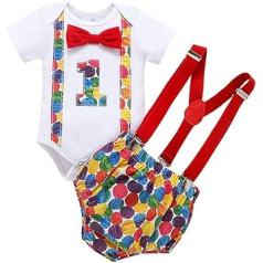 0 to 18 Months Boys Clothing for Infant Newborn Baby Boy Short Sleeve Bow Tie 0 to 18Months Birthday Belt Pants Outfits