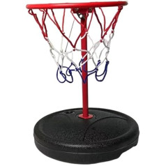 Basketbola stīpa peldbaseinam, peldoša plastmasas metāla basketbola stīpa ar 35 cm augstumu, pārnēsājama baseina basketbola stīpa, viegla vasaras ūdens basketbola rotaļlieta, bērniem (sarkana, melna)