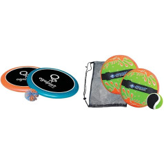 Schildkröt Funsports Ogo 970222 mīksto disku sporta komplekts, standarta izmērs, zils, oranžs, diametrs 29 cm, 970090 un Funsports bumba, neoprēna velcro bumbiņu komplekts, viens izmērs