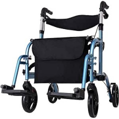 Rollator s s for Seniors Wheelchair Aluminum Rehabilitation Training Walking Frame One-Button Folding,Portable Storage,with Seat Platewalking Frame Rollator Wa
