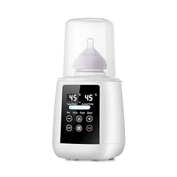 Baby Bottle Warmer 9 in 1 Steriliser for Baby Bottles - Baby Food Warmer with Temperature - with LCD Display and Night Light, BPA-Free Fast Baby Food Heater Defrost Presets