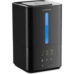 TROTEC B4 E Humidifier - Ultrasonic Humidifier with Aroma Diffuser - Rooms up to 24 m² / 60 m³, Air Purifier with Carbon Air Filter, UV Lamp, Black