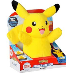 Pokémon PKW1887 — 25 cm piedāvāts plīša — Pikachu, oficiālais Pokémon plīša ar gaismu un skaņu