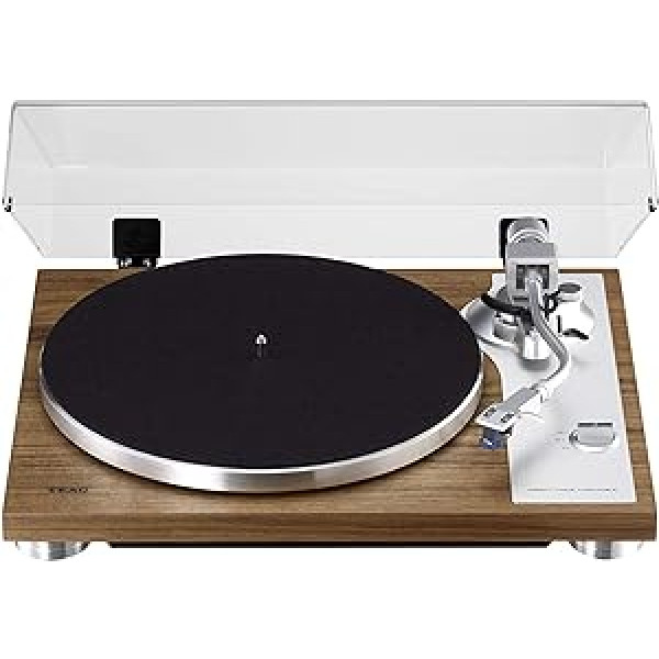 Teac TN-4D Analogue Turntable with Direct Drive USB Port for PC Recording and Integrated PHONO EQ Amplifier Walnut