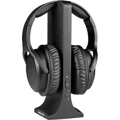 Medion E62003 Wireless Headphones (Wireless Over Ear Headphones, Range Approx. 15 m, Up to 10 Hours Battery Life, Digital Sound, High, Charging Station)