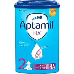 ‎Aptamil Aptamil HA 2 — pārtika pēc 6. mēneša, ar omega 3 un 6, DHA, ARA un ALA, tikai laktozi, bez palmu eļļas, zīdaiņu pārtika, piena pulveris, 1 x 800 g