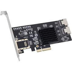 Syba IO Crest 8 Port SATA III Non-RAID PCI-e x4 Controller Card Supports FreeNAS and ZFS RAID - Includes Mini SAS to SATA Breack Out Cable