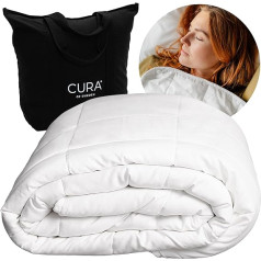 Cura Pearl Classic Weighted Blanket 150 x 210 11 kg - Anti-Stress Therapy Blanket - Heavy Blanket for Deep Sleep and Better Recovery - Heavy Duvet Made of 100% Cotton - Heavy Weighted Blanket