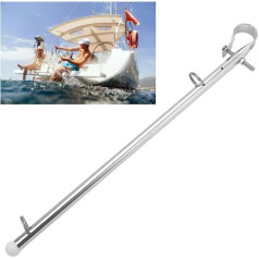 ‎Vbestlife Vbestlife 40cm Boat Flagpole, Practical Polishing Stainless Steel Rail Mount Marine Yacht Flagpole Hardware Accessories