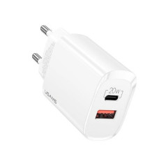 Tīkla lādētājs 1xusb-c+1xusb t35 20w pd3.0 qc3.0 ātra uzlāde