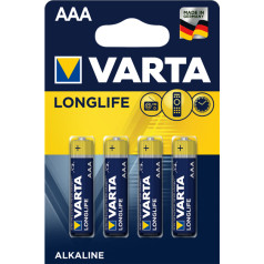 Varta Longlife LR03 sārma bateriju komplekts (AAA) (x 4)