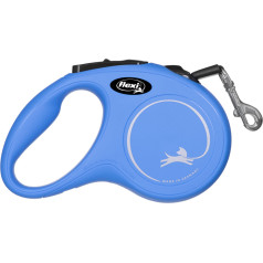 New classic leash with tape -5m -up to 15kg blue